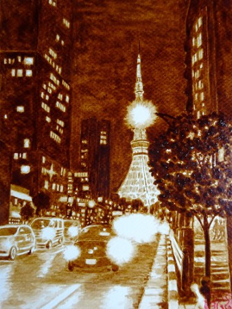コーヒー画　ヘッドライト